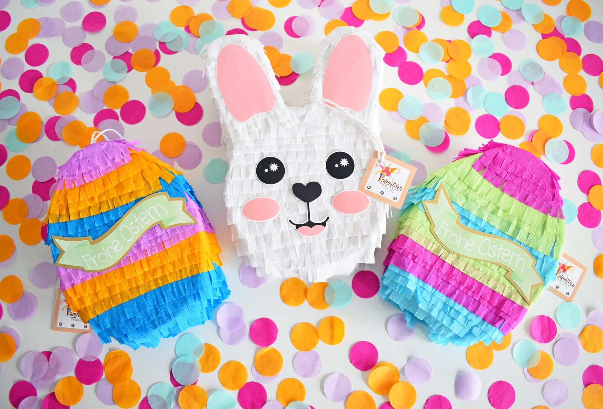 Mini Oster-Set Piñata / Hase Pinata / Osterhase Osterei Pinata image 0