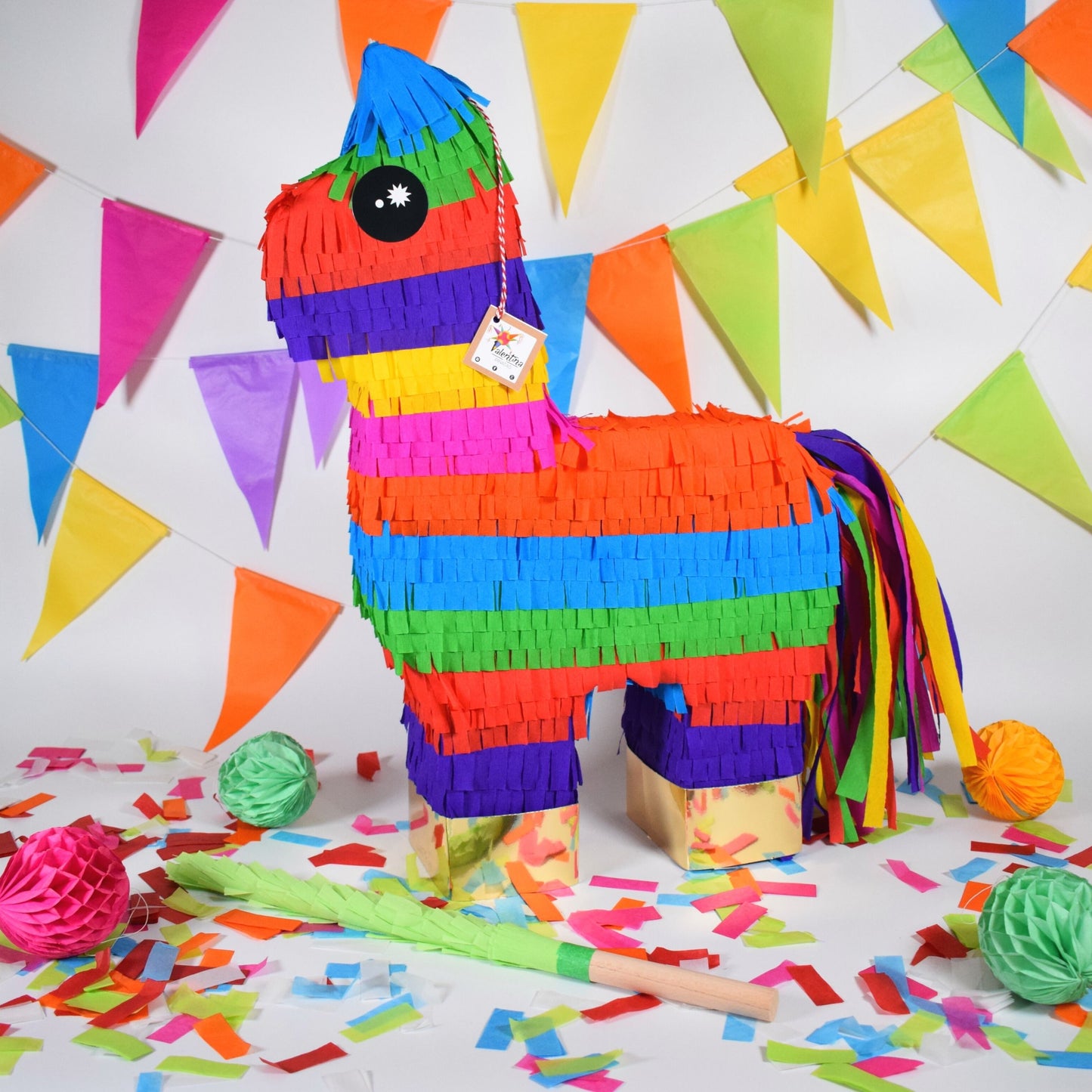 Bunte Esel Piñata image 0